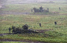 International exercise Czech Lion 2019, soldier, soldiers, armored vehicle Pandur