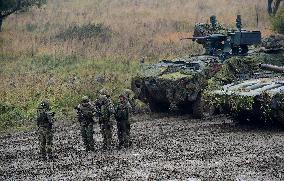 International exercise Czech Lion 2019, soldier, soldiers, armored vehicle Pandur