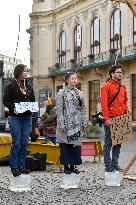 Demonstration of Extinction Rebellion in Prague