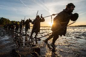 fishermen, fishing, fish, Rozmberk pond