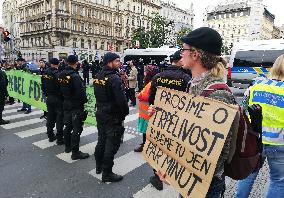 Demonstration of Extinction Rebellion in Prague