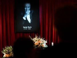 public ceremony to pay last respects to Karel Gott, Zofin Palace