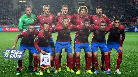 Czech soccer team: Vladimir Coufal, Vladimir Darida, Jan Boril, Lukas Masopust, Jakub Jankto, Patrik Schick, Tomas Vaclik, Tomas Soucek, Jakub Brabec, Alex Kral, Ondrej Celustka,