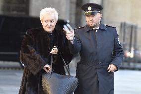 Eva Urbanova, mourning ceremony, Karel Gott, Prague Castle