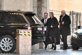 Helena Vondrackova, Martin Michal, mourning ceremony, Karel Gott, Prague Castle