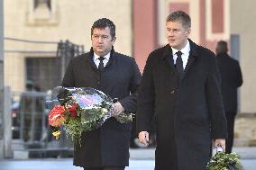 Jan Hamacek, Tomas Petricek, mourning ceremony, Karel Gott, Prague Castle