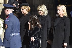 Ivana Gottova, Nelly Sofie Gottova, Charlotte Ella Gottova, Lucie Kovarikova, Dominika Gottova, mourning ceremony, Karel Gott, St Vitus Cathedral, Prague Castle