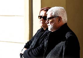 Petr Stepanek, Zlata Adamovska, mourning ceremony, Karel Gott, Prague Castle