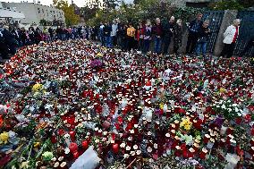 pious place in front of Karel Gott's house in Prague, Bertramka