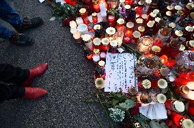 pious place in front of Karel Gott's house in Prague, Bertramka