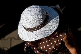 hat, woman, Grand Pardubice steeplechase