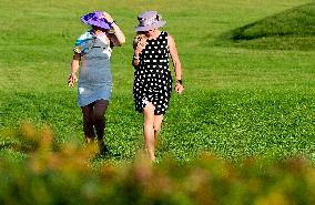 hat, woman, Grand Pardubice steeplechase