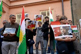 Czech Kurds, demonstration, U.S. embassy Prague