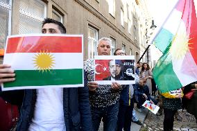 Czech Kurds, demonstration, U.S. embassy Prague