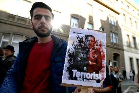 Czech Kurds, demonstration, U.S. embassy Prague