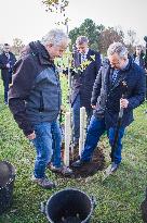 Andrej Babis, oak tree planting, Richard Brabec, Zdenek Kiesenbauer