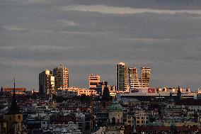 Prague, Pankrac, skyscrapers, Corinthia Towers (Corinthia Hotel Prague), City Empiria, Panorama Hotel Prague, City Tower, V Tower, Congress Centre Prague