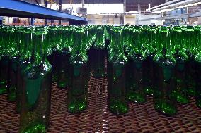 Production of glass bottles, company O-I