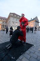 protest meeting in support of Cardinal Dominik Duka's resignation as Czech Primate