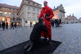 protest meeting in support of Cardinal Dominik Duka's resignation as Czech Primate