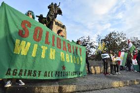 another protest against Turkish invasion of Syria held in Prague