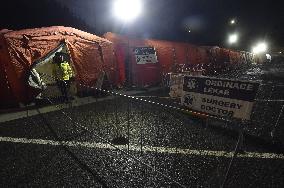 police train reintroduction of border between Czechia and Slovakia