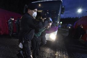 police train reintroduction of border between Czechia and Slovakia