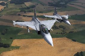 Fighter plane JAS-39C Gripen