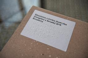 Elecciones a Cortes Generales, Congreso,Senado, Election instructions for blind people in Braille, November 2019, Spanish general election,