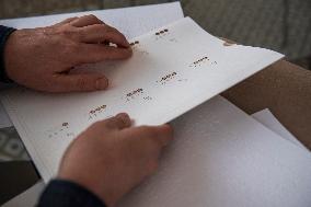 Elecciones a Cortes Generales, Congreso,Senado, Election instructions for blind people in Braille, November 2019, Spanish general election,