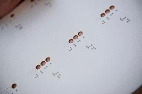 Elecciones a Cortes Generales, Congreso,Senado, Election instructions for blind people in Braille, November 2019, Spanish general election,