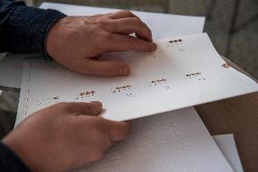 Elecciones a Cortes Generales, Congreso,Senado, Election instructions for blind people in Braille, November 2019, Spanish general election,