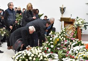 Miroslav Cernosek, Philip Brook, Jan Kodes, Helena Sukova, funeral of former Czech tennis player Jana Novotna