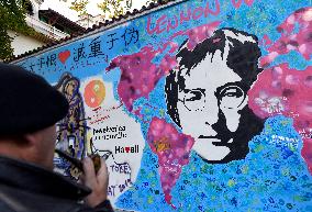 the Lennon Wall on Kampa Island