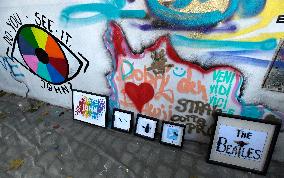 the Lennon Wall on Kampa Island