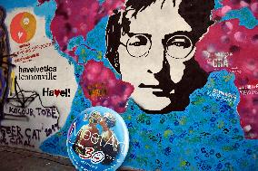 the Lennon Wall on Kampa Island