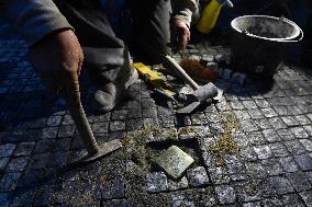 pavement, Stolpersteine, Stones of Disappeared, Marek Frauwirth