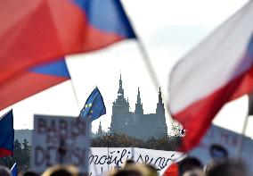 demonstration for Justice Minister Marie Benesova's resignation and against PM Andrej Babis in Prague's Letna plain