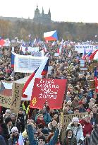 demonstration for Justice Minister Marie Benesova's resignation and against PM Andrej Babis in Prague's Letna plain