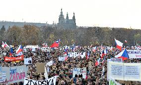 demonstration for Justice Minister Marie Benesova's resignation and against PM Andrej Babis in Prague's Letna plain