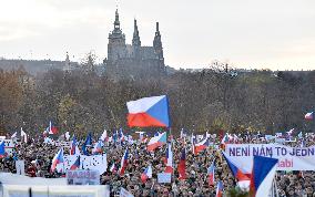 demonstration for Justice Minister Marie Benesova's resignation and against PM Andrej Babis in Prague's Letna plain