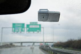 electronic tag, Kapsch,Electronic Toll System (ETC), passenger car, motorway, highway,