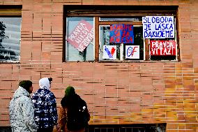 demonstration for Justice Minister Marie Benesova's resignation and against PM Andrej Babis in Prague's Letna plain, poster