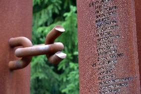 memorial to the people who died on attempting to cross the border under the communist regime at Svaty Kriz border crossing