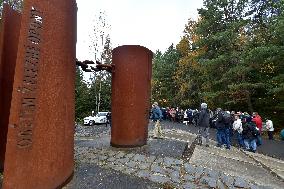 memorial to the people who died on attempting to cross the border under the communist regime at Svaty Kriz border crossing