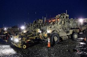 Bagram allied base, Mine-Resistant Ambush Protected (MRAP), military light tactical vehicle