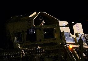 Bagram allied base, soldier, Mine-Resistant Ambush Protected (MRAP), military light tactical vehicle