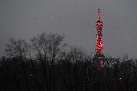 Petrin Lookout Tower, Prague, Red Wednesday