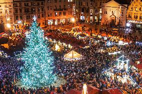 Christmas tree, Pilsen, market