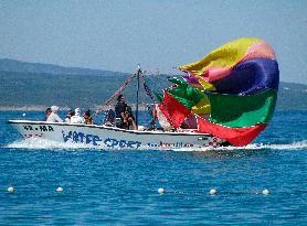 parasailing, Makarska Riviera, Croatia